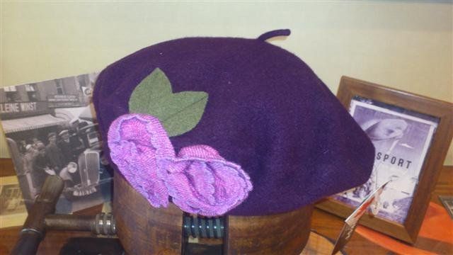 Boina Flor lana impermeable