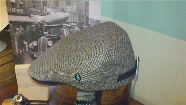 Gorra Lana Cashmere 4 london 2571 (Con trabilla y visor en piel marrón)