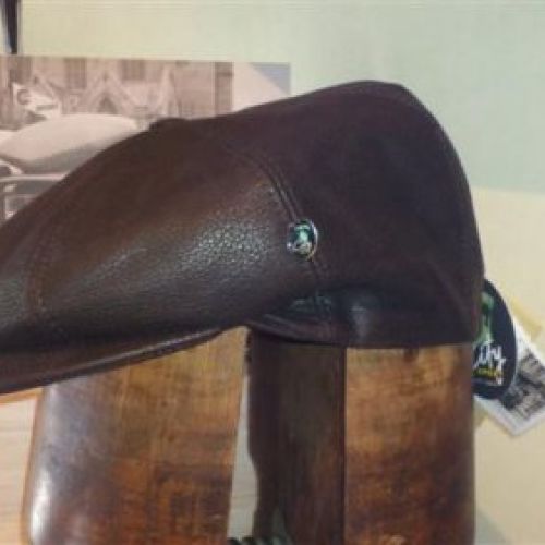 Gorra Boton Piel marrón 20suede 1004