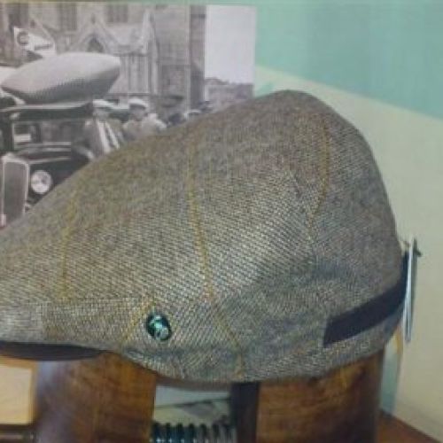 Gorra Lana Cashmere 4 london 2571 (Con trabilla y visor en piel marrón)