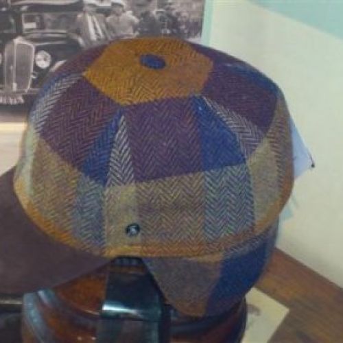 Gorrra Beisbol Cashmere Lana con orejeras y visera de Piel