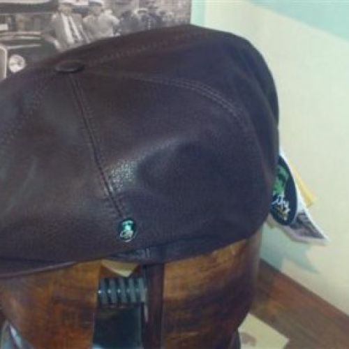 Gorra Boton Piel marrón 20suede 1004