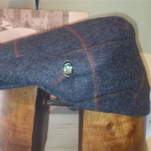 Gorra Lana Cashmere 8london 2574 gris cuadro burgeos