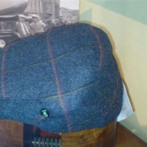 Gorra Lana Cashmere 8london 2574 gris cuadro burgeos