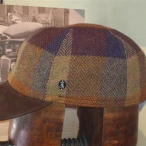 Gorrra Beisbol Cashmere Lana con orejeras y visera de Piel